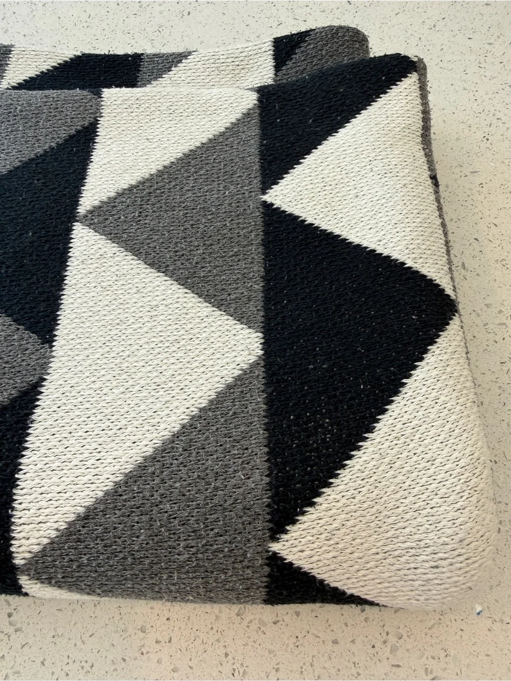 Happy Habitat Geometric Triangle Throw Blanket, Black/White/Gray Pattern